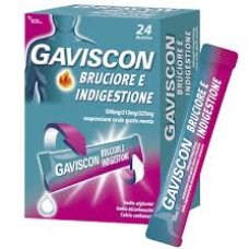 GAVISCON BRUCIORE E INDIGESTIONE*24 bust 500 mg + 213 mg + 325 mg