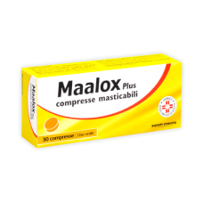 MAALOX PLUS*30 cpr mast 200 mg + 200 mg + 25 mg