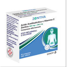 ACIDO ACIDO ACETILSALICILICO E VITAMINA C (ZENTIVA)*20 cpr eff 400 mg + 240 mg